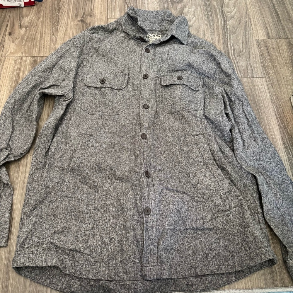 Grayers Heather Gray Button Shirt Jacket